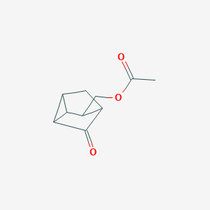 molecular formula C10H12O3 B168601 Tricyclo[2.2.1.02,6]heptanone, 5-[(acetyloxy)Methyl]-(9CI) CAS No. 110770-75-7