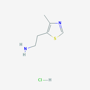 molecular formula C6H11ClN2S B168608 2-(4-Methylthiazol-5-yl)ethanamine hydrochloride CAS No. 17928-09-5