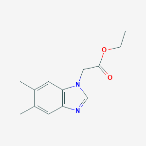 molecular formula C13H16N2O2 B168610 Ethyl 5,6-dimethyl-1h-benzimidazole-1-acetate CAS No. 199189-67-8