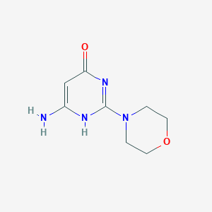 molecular formula C8H12N4O2 B168613 6-氨基-2-吗啉代嘧啶-4(3H)-酮 CAS No. 104637-63-0