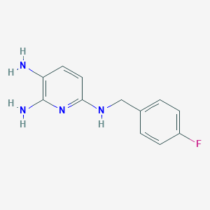 molecular formula C12H13FN4 B168634 N~6~-[(4-Fluorophenyl)methyl]pyridine-2,3,6-triamine CAS No. 112523-78-1