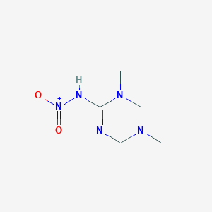 molecular formula C5H11N5O2 B168644 1,5-二甲基-2-硝基亚氨基六氢-1,3,5-三嗪 CAS No. 136516-16-0