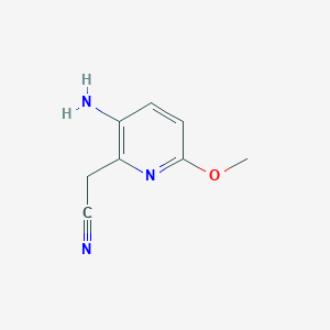 molecular formula C8H9N3O B168649 3-Amino-6-methoxypyridine-2-acetonitrile CAS No. 111796-01-1