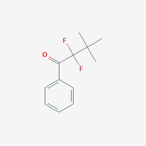 molecular formula C12H14F2O B016865 1-Butanone, 2,2-difluoro-3,3-dimethyl-1-phenyl- CAS No. 110097-46-6