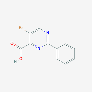 molecular formula C11H7BrN2O2 B168653 5-Bromo-2-phenylpyrimidine-4-carboxylic acid CAS No. 179260-95-8