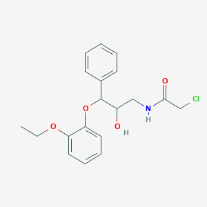molecular formula C19H22ClNO4 B016867 2-Chloro-N-[3-(2-ethoxyphenoxy)-2-hydroxy-3-phenylpropyl]acetamide CAS No. 93852-40-5