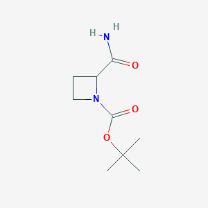 molecular formula C9H16N2O3 B168671 tert-Butyl 2-carbamoylazetidine-1-carboxylate CAS No. 1219220-82-2