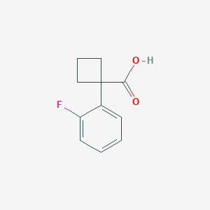 molecular formula C11H11FO2 B168672 1-(2-Fluorophenyl)cyclobutane-1-carboxylic acid CAS No. 151157-48-1
