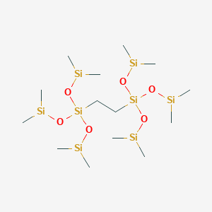 molecular formula C14H40O6Si8 B168674 Trisiloxane, 3,3/'-(1,2-ethanediyl)bis[3-[(diMethylsilyl)oxy]-1,1,5,5-tetraMethyl- CAS No. 118086-93-4