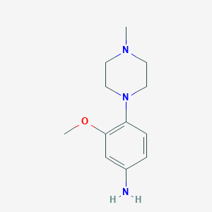 molecular formula C12H19N3O B168679 3-Methoxy-4-(4-methylpiperazin-1-yl)aniline CAS No. 156428-85-2