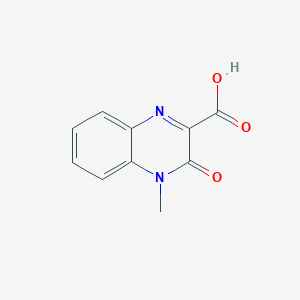 molecular formula C10H8N2O3 B168685 4-Methyl-3-oxo-3,4-dihydro-quinoxaline-2-carboxylic acid CAS No. 18559-42-7