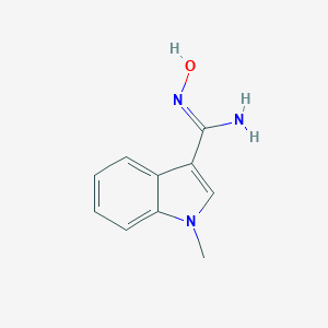 molecular formula C10H11N3O B168690 N'-羟基-1-甲基-1H-吲哚-3-甲酰亚胺酰胺 CAS No. 125818-00-0