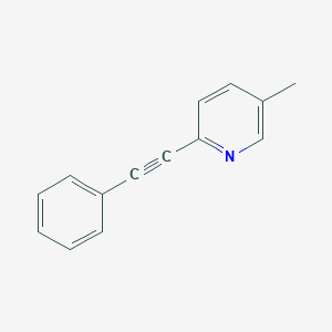 molecular formula C14H11N B168691 5-Methyl-2-(phenylethynyl)pyridine 