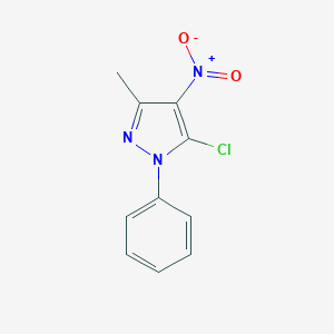 molecular formula C10H8ClN3O2 B168708 5-Chloro-3-methyl-4-nitro-1-phenyl-1H-pyrazole CAS No. 13551-76-3