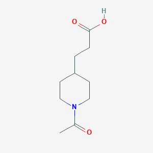 molecular formula C10H17NO3 B168715 3-(1-Acetylpiperidin-4-yl)propanoic acid CAS No. 131417-49-7