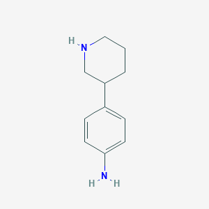 molecular formula C11H16N2 B168726 4-(Piperidin-3-yl)aniline CAS No. 19733-56-3