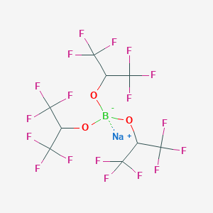 molecular formula C9H3BF18NaO3 B168761 Sodium Tris(1,1,1,3,3,3-hexafluoroisopropoxy)borohydride CAS No. 139494-68-1