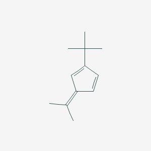 molecular formula C12H18 B168765 2-(叔丁基)-5-(异丙基亚甲基)环戊-1,3-二烯 CAS No. 132380-73-5
