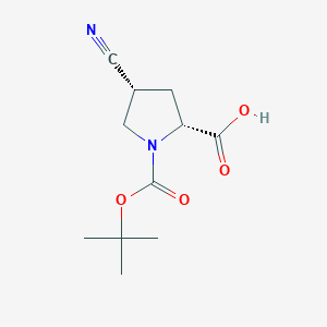 (2R,4R)-1-(tert-butoxycarbonyl)-4-cyanopyrrolidine-2-carboxylic acid