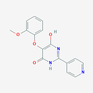 5-(o-Methoxyphenoxy)-4,6-dihydroxy-2-(4-pyridyl)pyrimidine