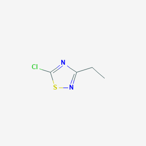 molecular formula C4H5ClN2S B016881 5-Chloro-3-ethyl-1,2,4-thiadiazole CAS No. 101258-23-5
