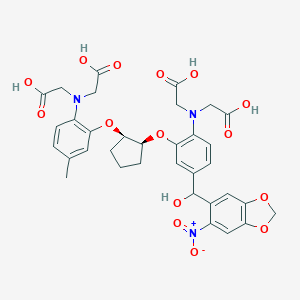 2-[2-[(1R,2S)-2-[2-[bis(carboxymethyl)amino]-5-[hydroxy-(6-nitro-1,3-benzodioxol-5-yl)methyl]phenoxy]cyclopentyl]oxy-N-(carboxymethyl)-4-methylanilino]acetic acid