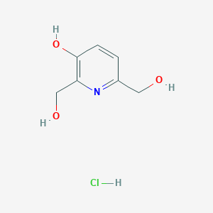 molecular formula C7H10ClNO3 B168879 3-Hydroxy-2,6-bis(hydroxymethyl)pyridine hydrochloride CAS No. 14187-25-8