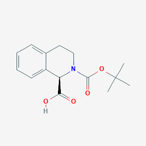 molecular formula C15H19NO4 B168889 (R)-2-(tert-butoxycarbonyl)-1,2,3,4-tetrahydroisoquinoline-1-carboxylic acid CAS No. 151004-96-5