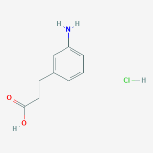 molecular formula C9H12ClNO2 B168895 3-(3-Aminophenyl)propanoic acid hydrochloride CAS No. 102879-44-7
