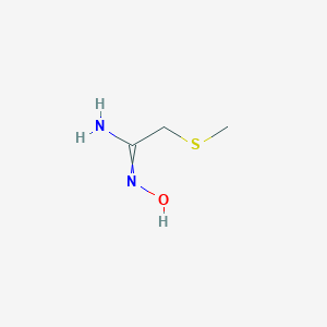 molecular formula C3H8N2OS B168910 (1Z)-N'-hydroxy-2-(methylthio)ethanimidamide CAS No. 104608-67-5
