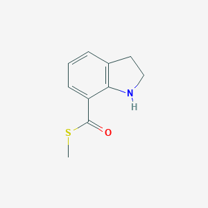 molecular formula C10H11NOS B168913 S-methyl indoline-7-carbothioate CAS No. 115992-15-9