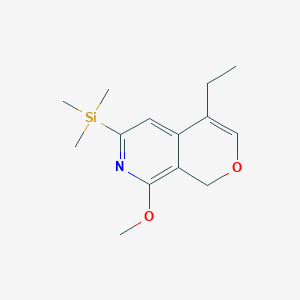 molecular formula C14H21NO2Si B168919 4-Ethyl-8-methoxy-6-trimethylsilanyl-1H-pyrano[3,4-c]pyridine CAS No. 174092-77-4