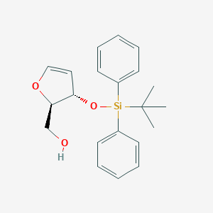 molecular formula C21H26O3Si B168929 ((2R,3S)-3-(tert-butyldiphenylsilyloxy)-2,3-dihydrofuran-2-yl)methanol CAS No. 130277-32-6