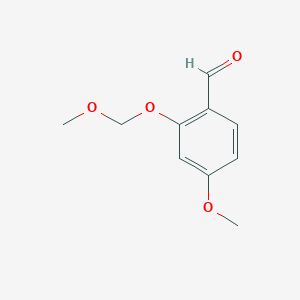 molecular formula C10H12O4 B168946 4-甲氧基-2-(甲氧甲氧基)苯甲醛 CAS No. 124555-63-1