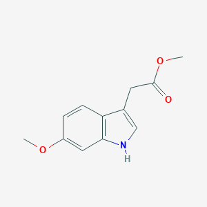 molecular formula C12H13NO3 B168975 Methyl 2-(6-methoxy-1H-indol-3-YL)acetate CAS No. 123380-87-0