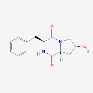 molecular formula C14H16N2O3 B169020 Cyclo(L-Phe-trans-4-OH-L-Pro) CAS No. 118477-06-8