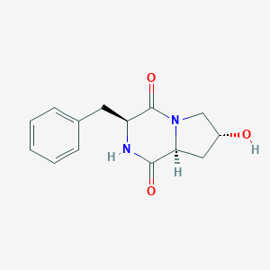 molecular formula C14H16N2O3 B169020 环(L-苯丙氨酸-反式-4-羟基-L-脯氨酸) CAS No. 118477-06-8