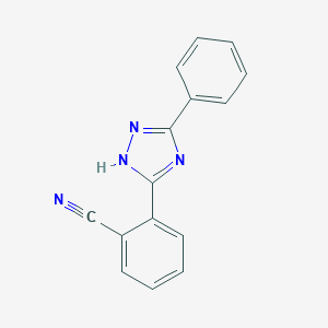 molecular formula C15H10N4 B169045 2-(3-Phenyl-1H-1,2,4-triazol-5-yl)benzonitrile CAS No. 130407-96-4