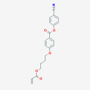 molecular formula C21H19NO5 B169084 Benzoic acid, 4-[4-[(1-oxo-2-propen-1-yl)oxy]butoxy]-, 4-cyanophenyl ester CAS No. 136902-63-1