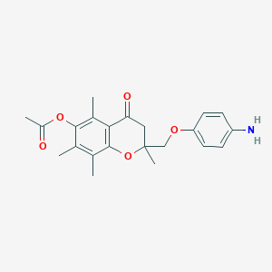 2-(4-Aminophenoxymethyl)-2,5,7,8-tetramethyl-4-oxochroman-6-YL acetate