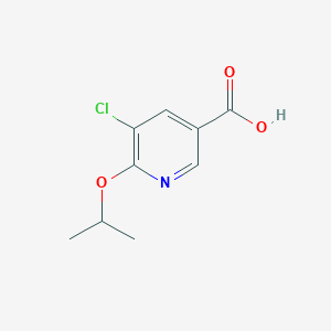 molecular formula C9H10ClNO3 B169095 5-Chloro-6-isopropoxynicotinic acid CAS No. 187401-45-2