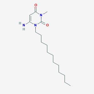 molecular formula C17H31N3O2 B169107 6-Amino-1-dodecyl-3-methylpyrimidine-2,4-dione CAS No. 137476-00-7