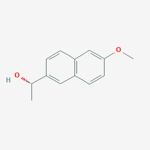 molecular formula C13H14O2 B169109 1-(6-Methoxynaphthalen-2-yl)ethanol, (-)- CAS No. 119341-64-9