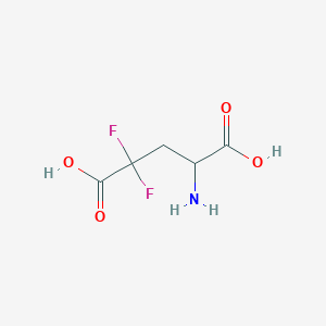 molecular formula C5H7F2NO4 B169111 4-Amino-2,2-difluoropentanedioic acid CAS No. 173282-21-8