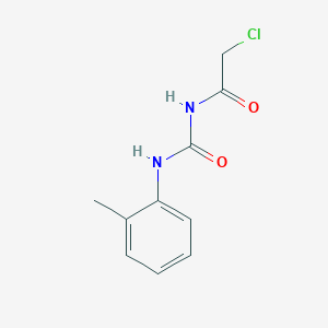molecular formula C10H11ClN2O2 B169150 2-Chloro-N-[(2-methylphenyl)carbamoyl]acetamide CAS No. 13558-76-4