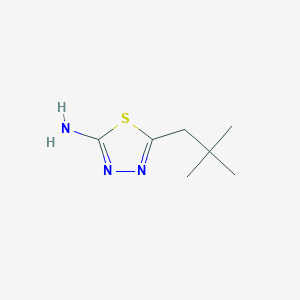 molecular formula C7H13N3S B169165 5-(2,2-Dimethylpropyl)-1,3,4-thiadiazol-2-amine CAS No. 141187-32-8