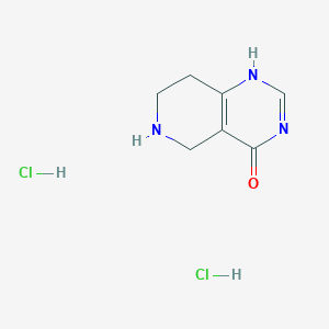 molecular formula C7H11Cl2N3O B169178 5,6,7,8-Tetrahydropyrido[4,3-d]pyrimidin-4(3H)-one dihydrochloride CAS No. 109229-08-5