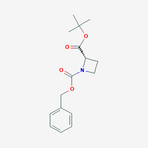 molecular formula C16H21NO4 B016918 tert-Butyl-L-N-benzyloxycarbonylazetidine-2-carboxylate CAS No. 153704-88-2