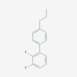 molecular formula C15H14F2 B169215 2,3-Difluoro-4'-propyl-1,1'-Biphenyl CAS No. 126163-02-8