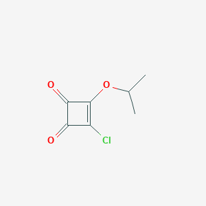 molecular formula C7H7ClO3 B169221 3-Chloro-4-isopropoxycyclobutene-1,2-dione CAS No. 130837-47-7